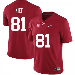 NCAA Men's Alabama Crimson Tide #81 Derek Kief Stitched College Nike Authentic Crimson Football Jersey CI17Q73CL